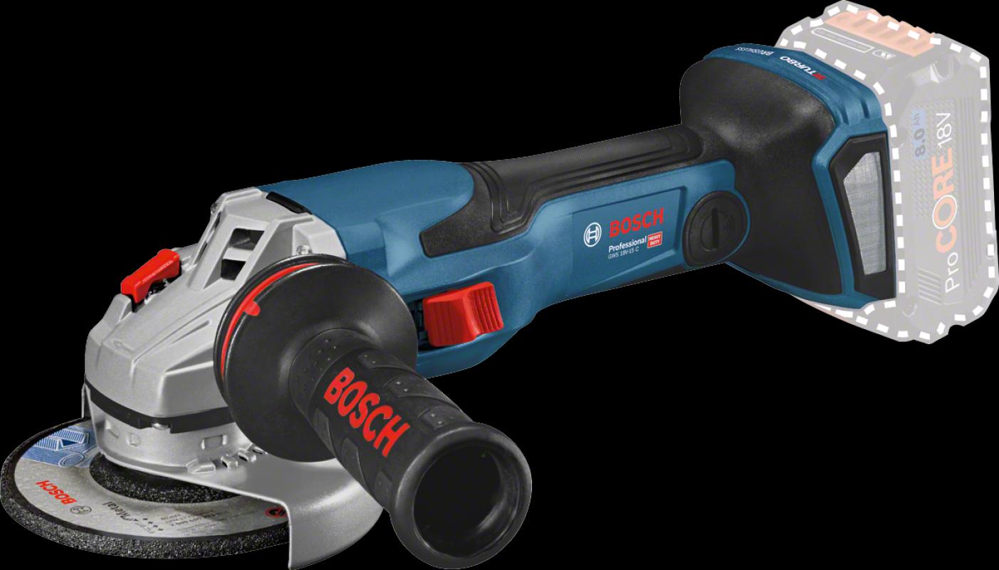 Bosch Akülü Avuç Taşlama Makinesi GWS 18V-15 C (Aküsüz) (125 mm) - 06019H6000