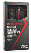 İzeltaş 4120 00 8106 Kraft Seri Yıldız Uçlu Tornavida Takımı (6 parça)
