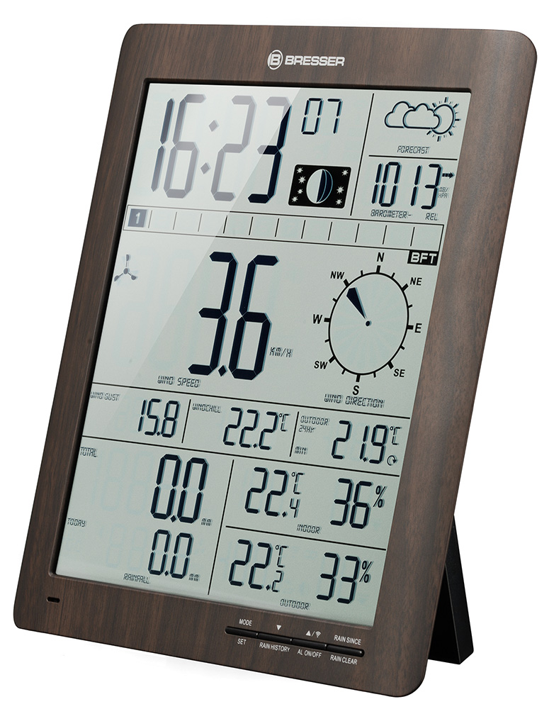 Bresser ClimaTemp XXL Weather Station, wooden look