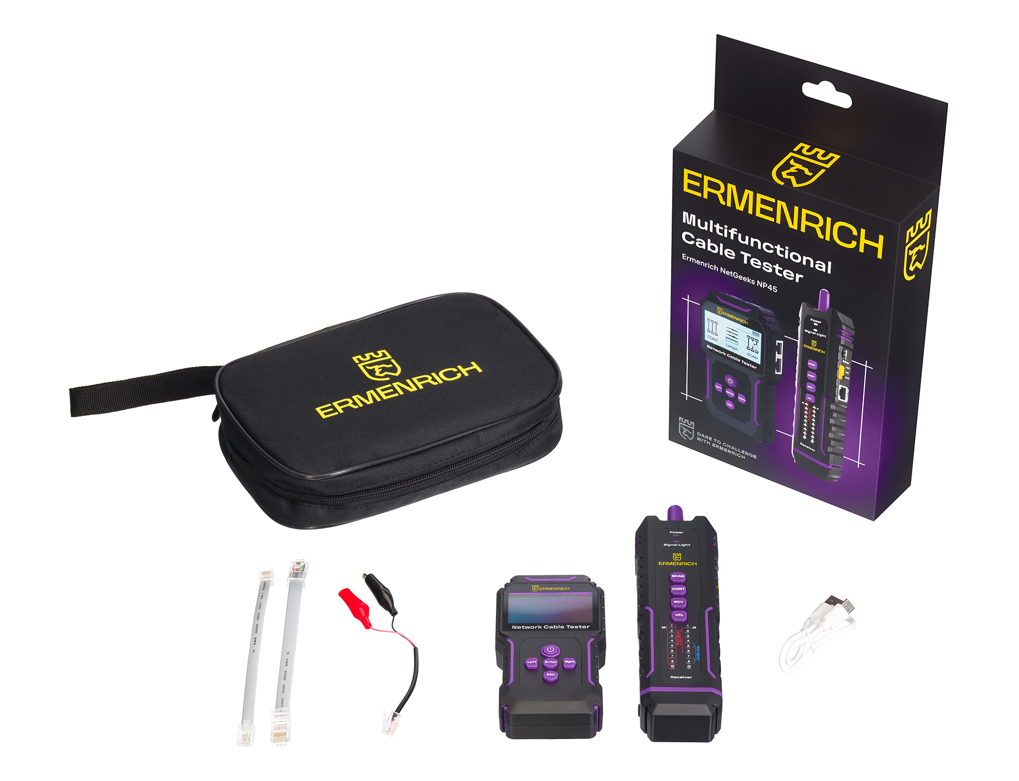 Ermenrich NetGeeks NP45 Çok İşlevli Kablo Test Cihazı