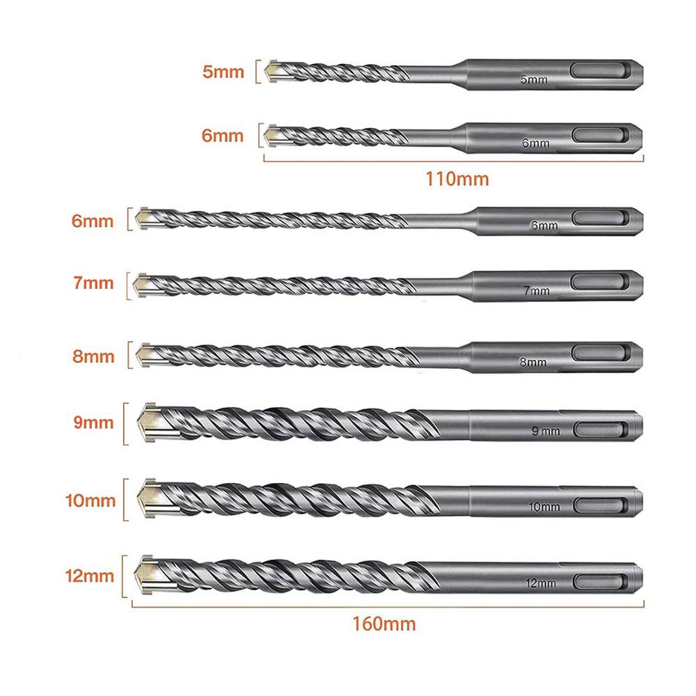 CAT DA03901 10 Parça Tungsten Karbür SDS-Plus Beton Matkap Uç Seti