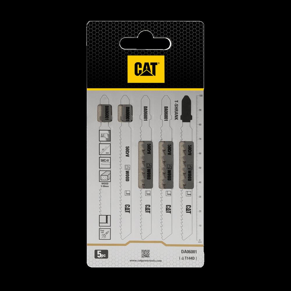 CAT DA06001 5 Parça Profesyonel Ahşap Hızlı/Kaba Kesim Dekupaj Testere Bıçağı, Ucu