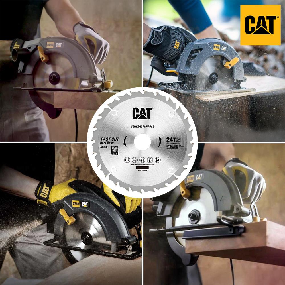 CAT DA08001 184x30mm Ahşap Kesme Elmas, Daire Testere Bıçağı 24 Diş