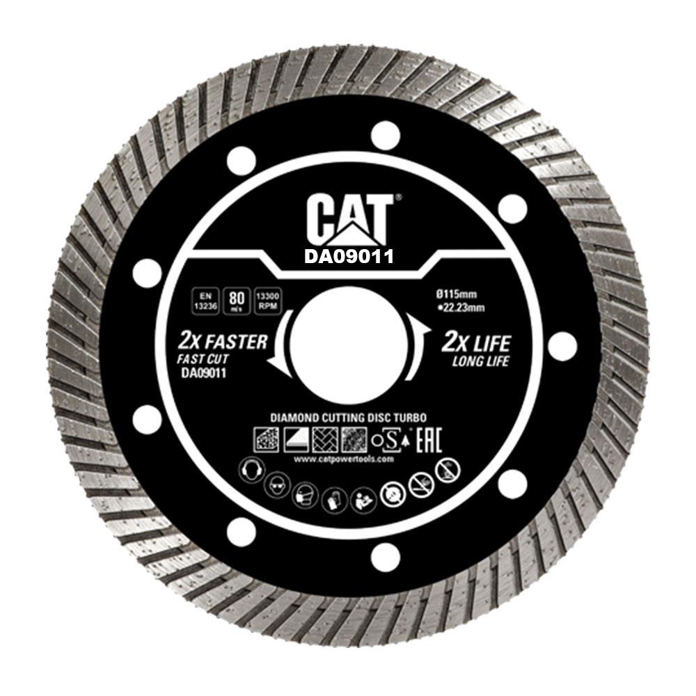 CAT DA09011 115mm Profesyonel Beton, Tuğla, Parke Taşı Elmas Kesme Diski (Turbo Kanallı Kenar)