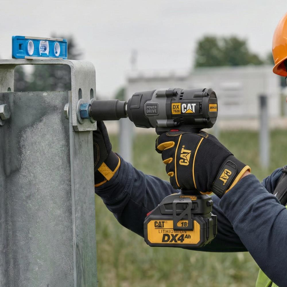 CAT DX7020.1 18Volt 4.0 Ah Çift Akülü Kömürsüz 700/880Nm Profesyonel Şarjlı Somun Sıkma + 10 Adet Lokma Ucu