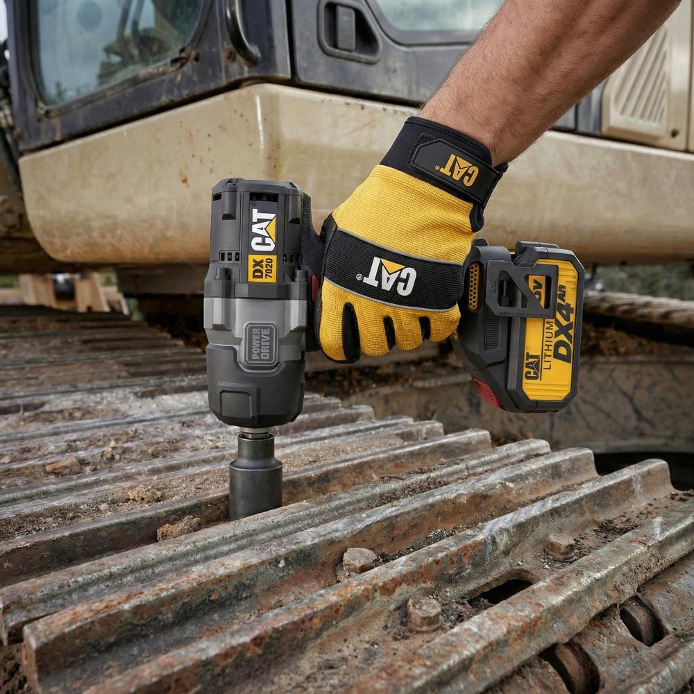 CAT DX7020.1 18Volt 4.0 Ah Çift Akülü Kömürsüz 700/880Nm Profesyonel Şarjlı Somun Sıkma + 10 Adet Lokma Ucu