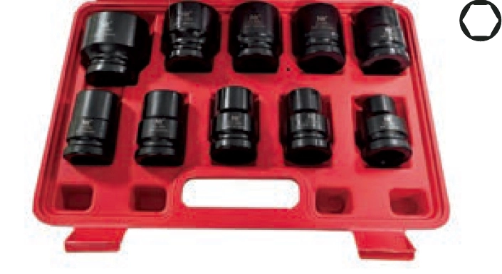 Nttools NDSET34 10 Parça 3/4’’ Altı Köşe CrMo Lokma Seti
