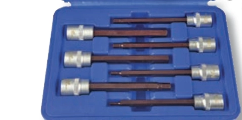 Nttools NCSETEU38AL 7 Parça 3/8’’ S2 110mm Allen Bits CrV Lokma Seti