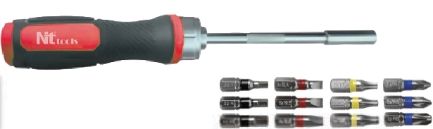 Nttools NCBMT12 Manyetik Bits Tutucu Uzun Tornavida 12 Bitsli