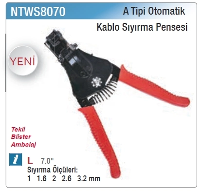 Nttools NTWS8070 A Tipi Otomatik Kablo Sıyırma Pensesi