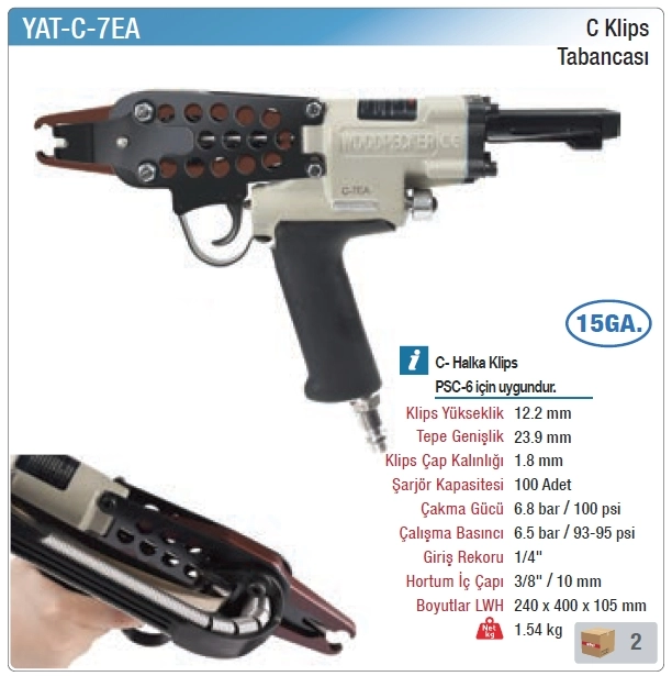 Yama YAT-C-7EA C Klips Tabancası