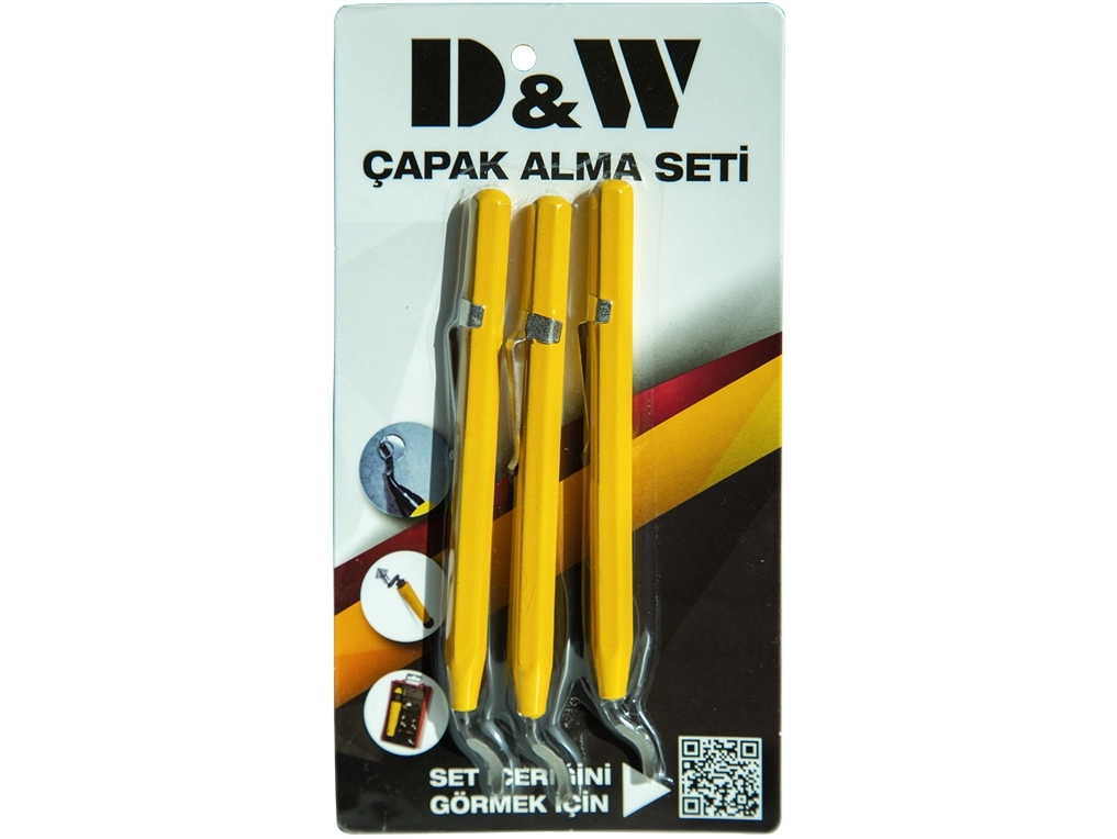D&W DWZ3801052 3 Parça Çapak Alma Seti