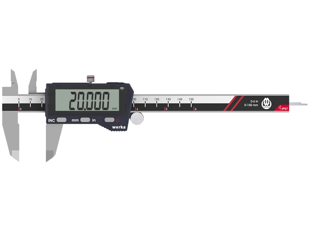Werka W2230-150W 150mm IP67 Geniş Ekran Dijital Kumpas