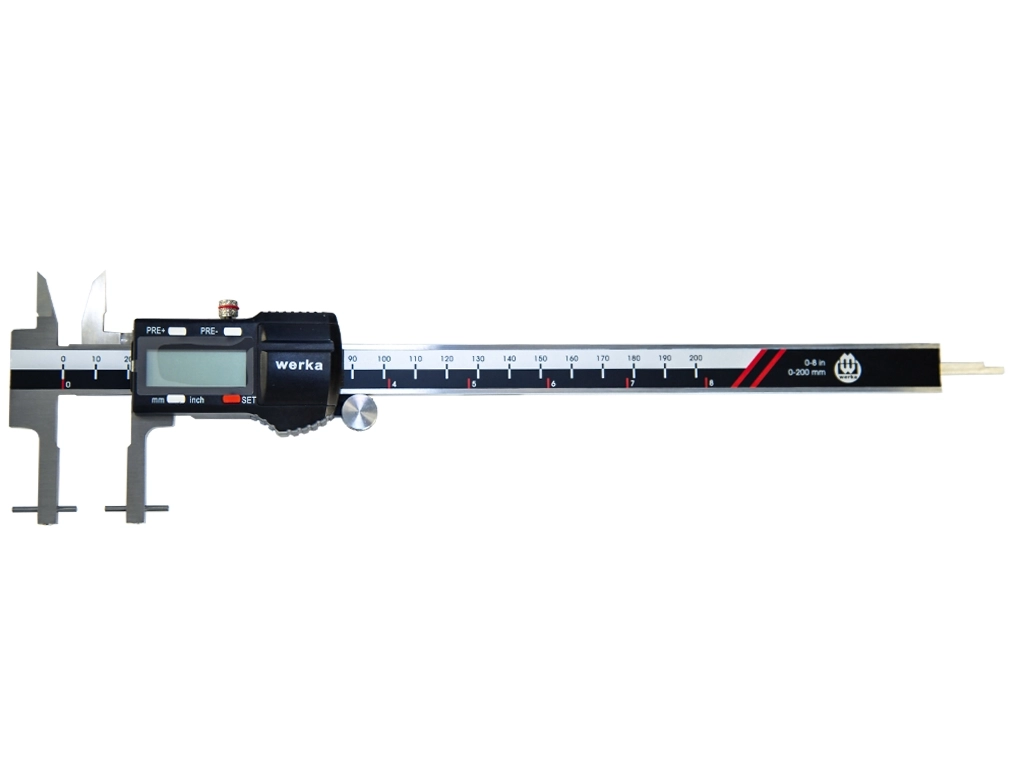 Werka W2235-200-C1 200mm Değiştirilebilir Uçlu İç ve Dış Dijital Kanal Kumpası