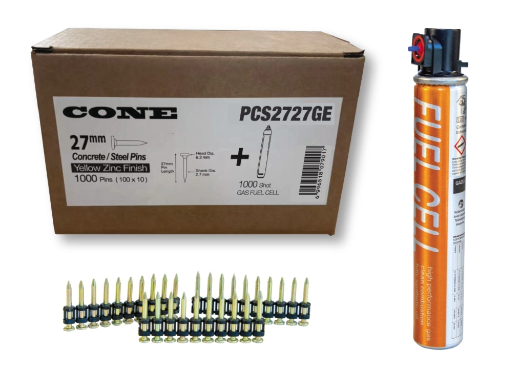 Cone PCS2727GE 2.7x27mm 1000Ad. Tabanca Çivisi + Gaz Kartuş