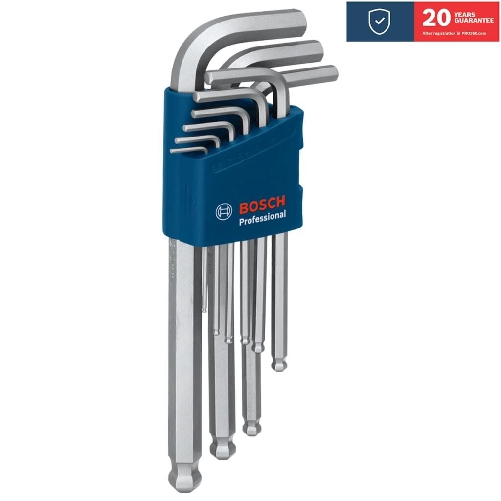Bosch 1 600 A01 TH5 9 Parça (1.5-10mm) Alyan Anahtar Takımı