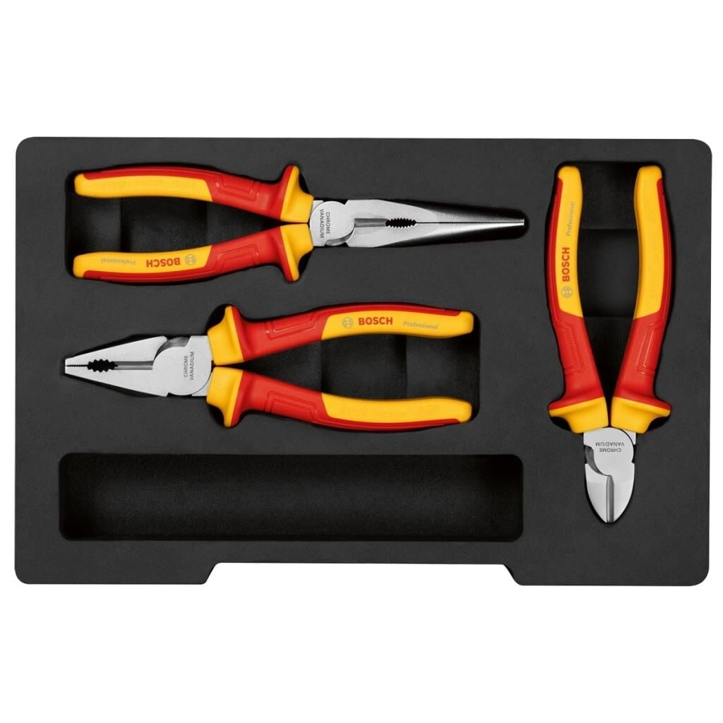 Bosch 1 600 A02 NG0 3 Parça İzoleli Pense Seti VDE