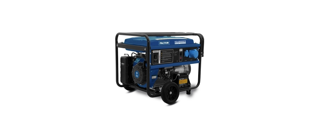 Factor KGL8000CE 7.5kVa Benzinli İpli - Marşlı Monofaze Jeneratör