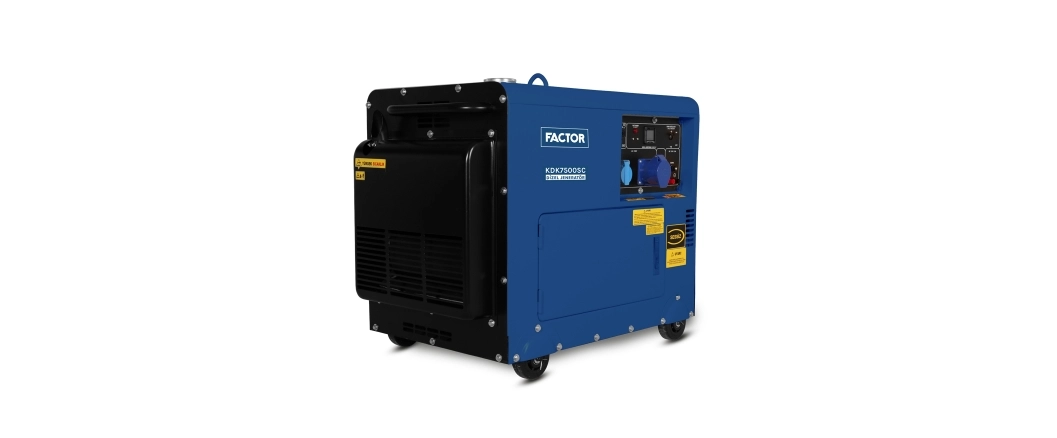 Factor KDK7500SC 6.9kVa Dizel Kabinli Marşlı Monofaze Jeneratör