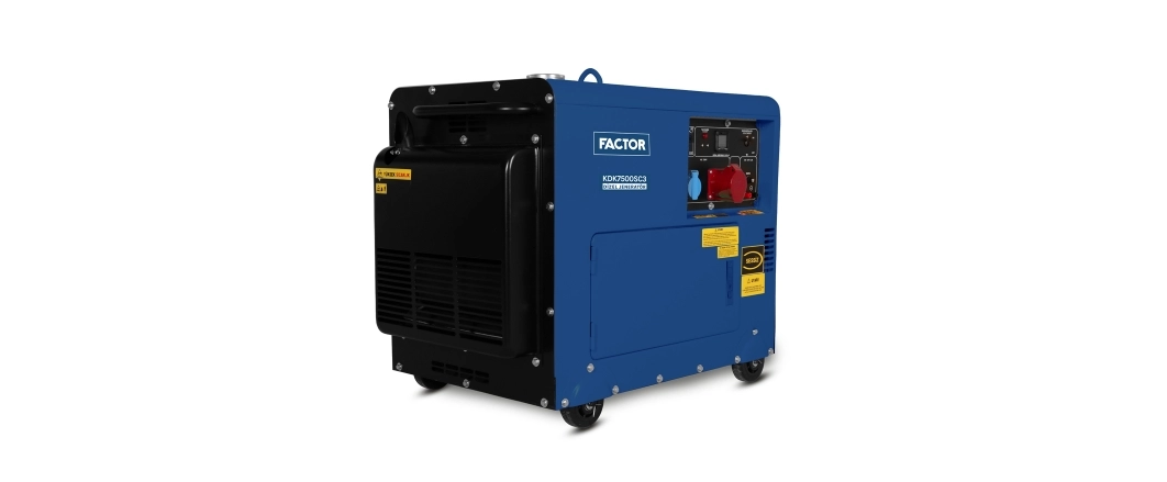 Factor KDK7500SC3 6.9kVa Dizel Kabinli Marşlı Trifaze Jeneratör