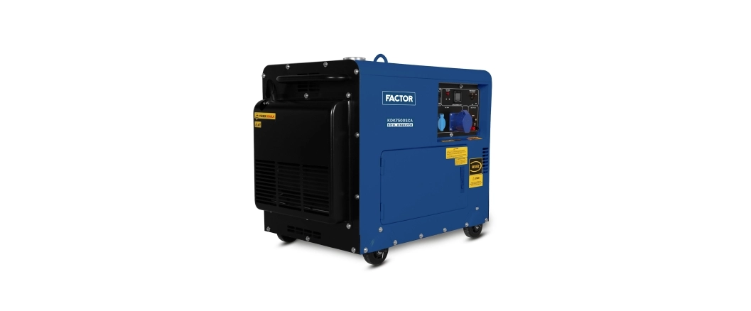 Factor KDK7500SCA 6.9kVa Dizel Kabinli Marşlı Monofaze Jeneratör