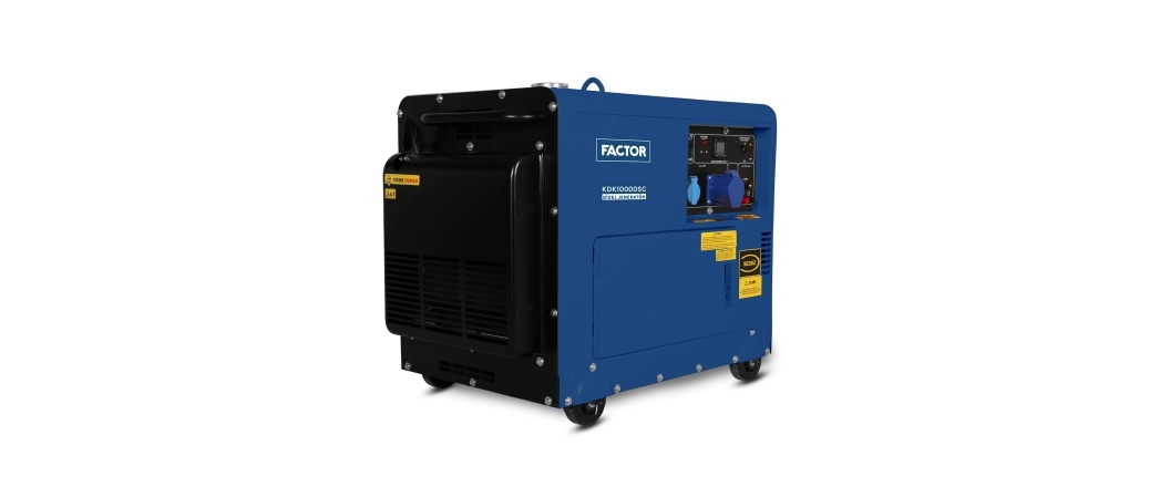 Factor KDK10000SC 9.4kVa Dizel Kabinli Marşlı Monofaze Jeneratör