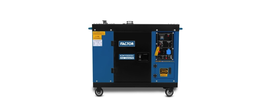 Factor KDK11500SC 11.0kVa Dizel Kabinli Marşlı Monofaze Jeneratör