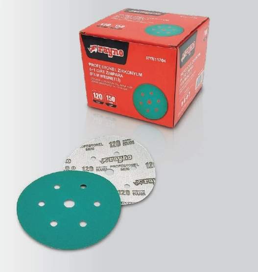 Rayno RYN11709 400 Kum 150mm Profesyonel 6+1 Delikli Cırt Zımpara (100’lü)