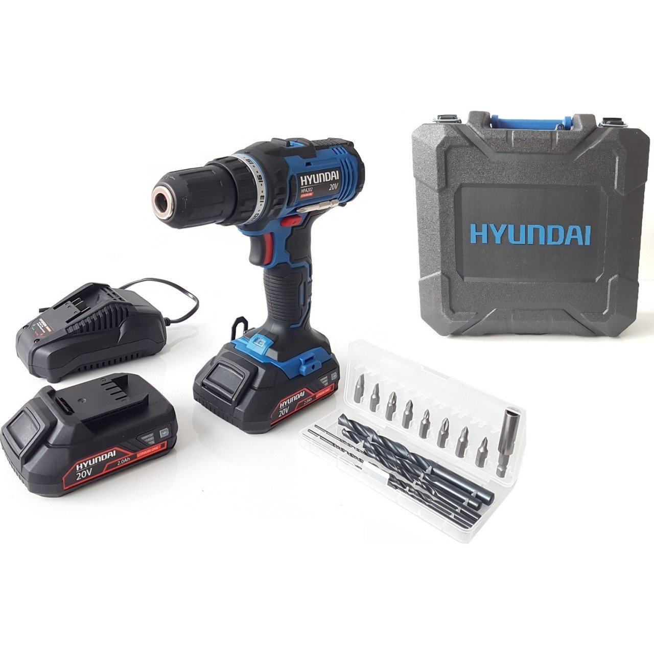 Hyundai HPA202 20V Li ion Akülü Vidalama Makinası (Çift Akülü)