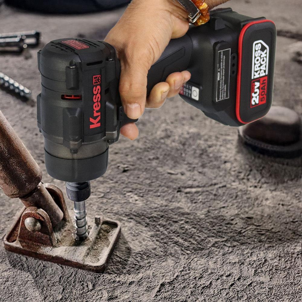 Kress KH276.91 20Volt 700/850Nm Kömürsüz Profesyonel Şarjlı Somun Sıkma (Akü Dahil Değildir)