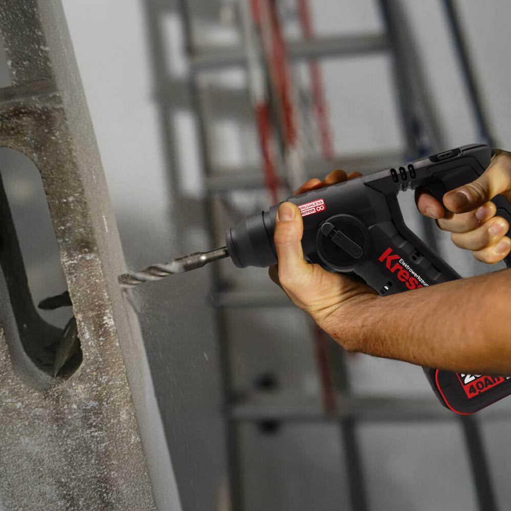 Kress KUC50.91 20Volt Kömürsüz 1.7J Profesyonel SDS-Plus Pnömatik Matkap + 10mm Mandren (Akü Dahil Değildir)
