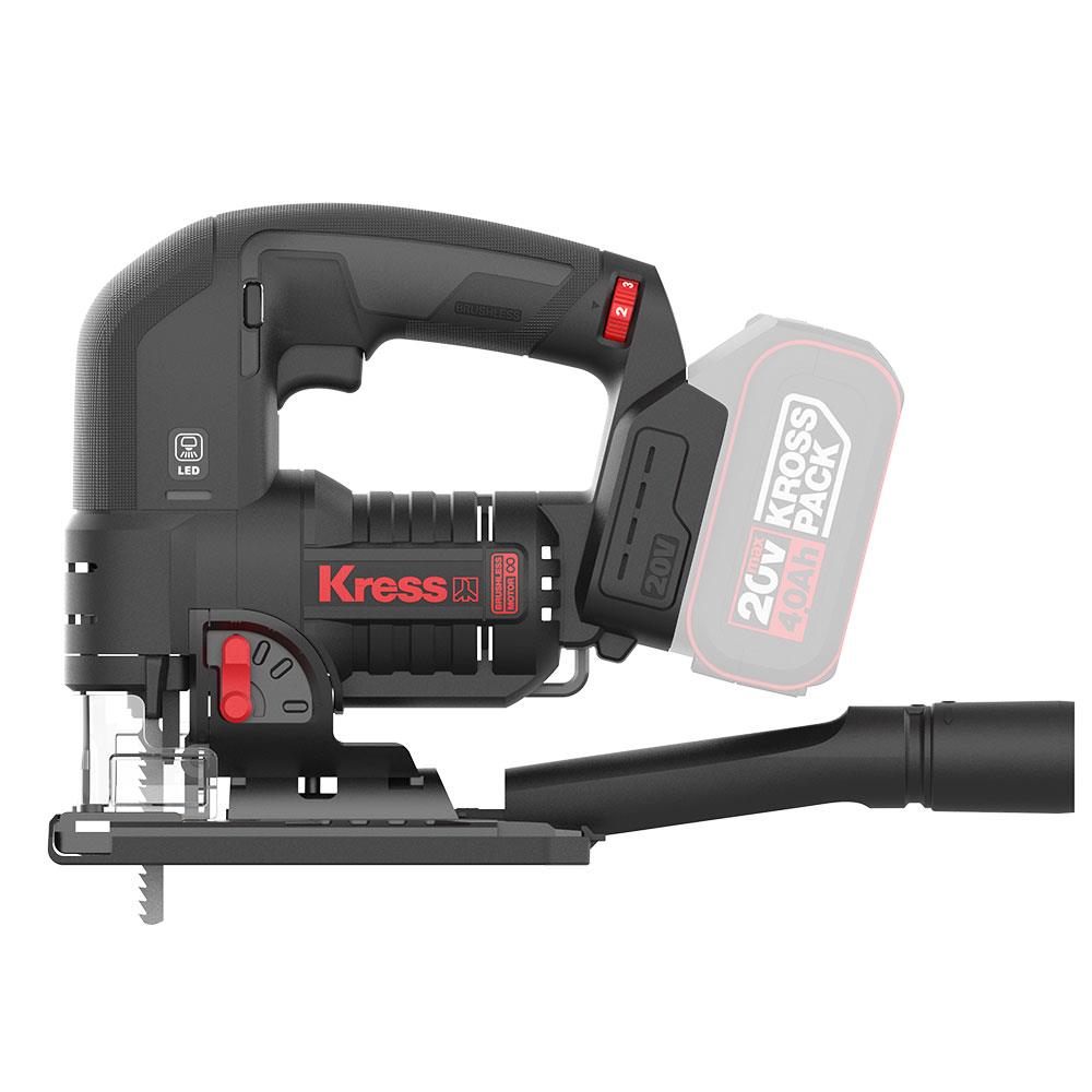 Kress KUE26.91 20Volt Profesyonel Kömürsüz Devir Ayarlı Şarjlı Dekupaj Testere (Akü Dahil Değildir)