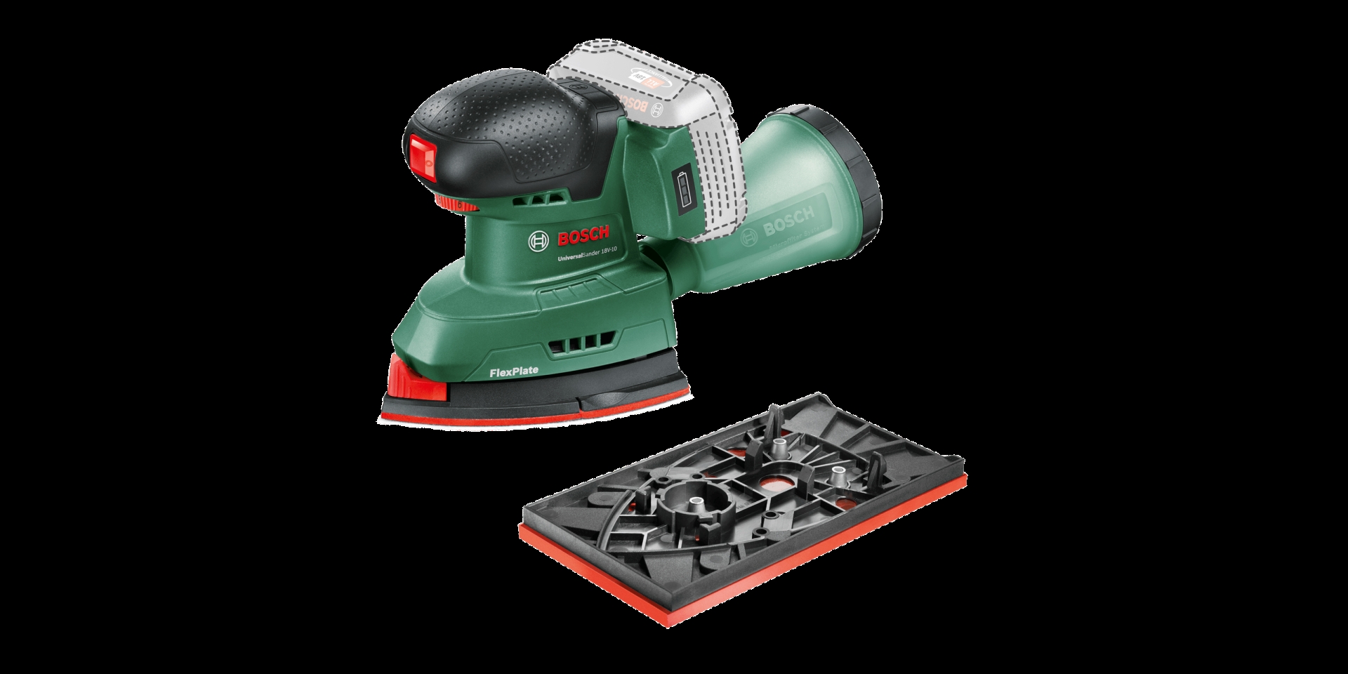 Bosch Akülü Zımpara Makinesi UniversalSander 18V-10 (Aküsüz) - 06033E3100
