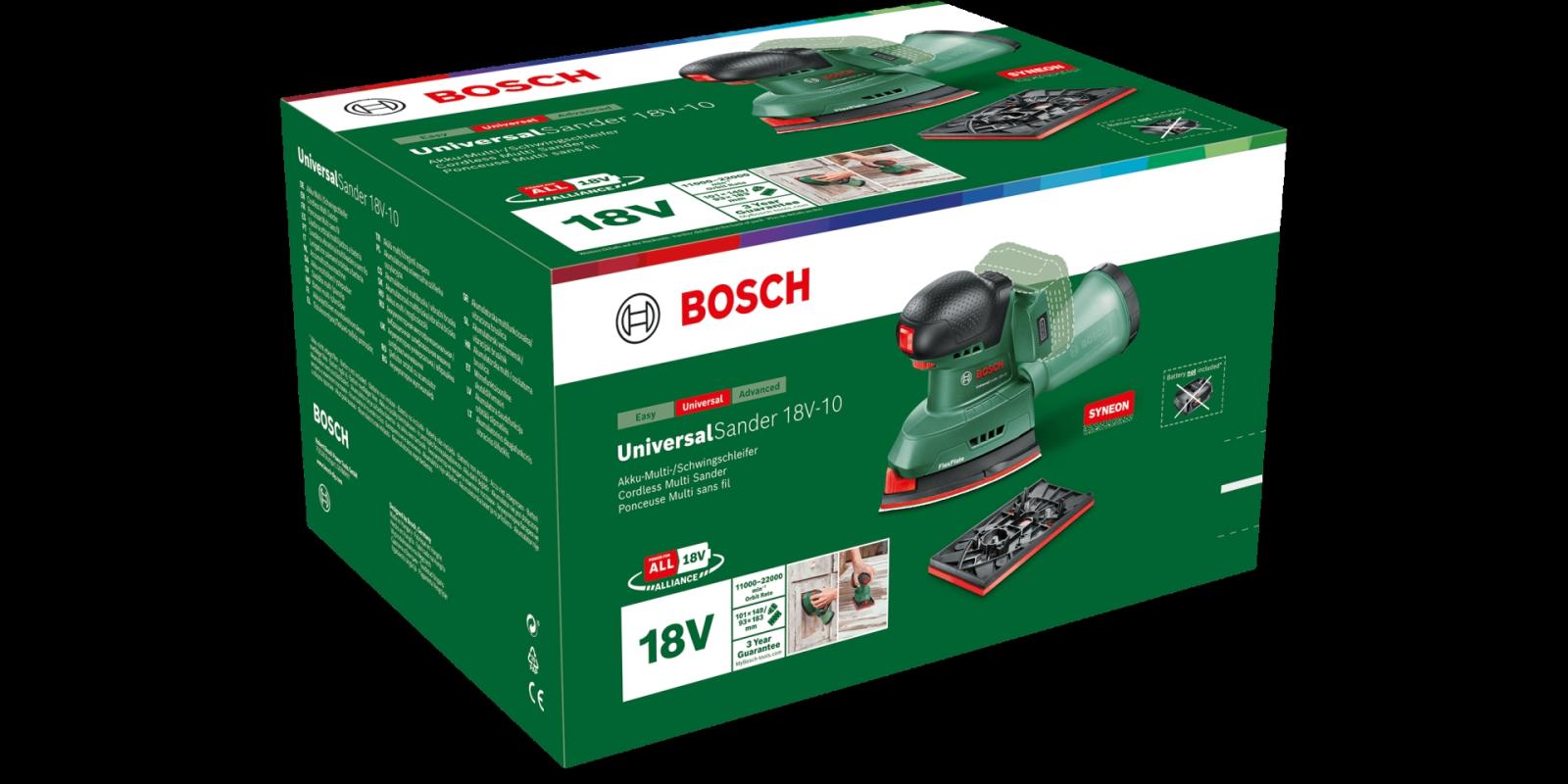 Bosch Akülü Zımpara Makinesi UniversalSander 18V-10 (Aküsüz) - 06033E3100