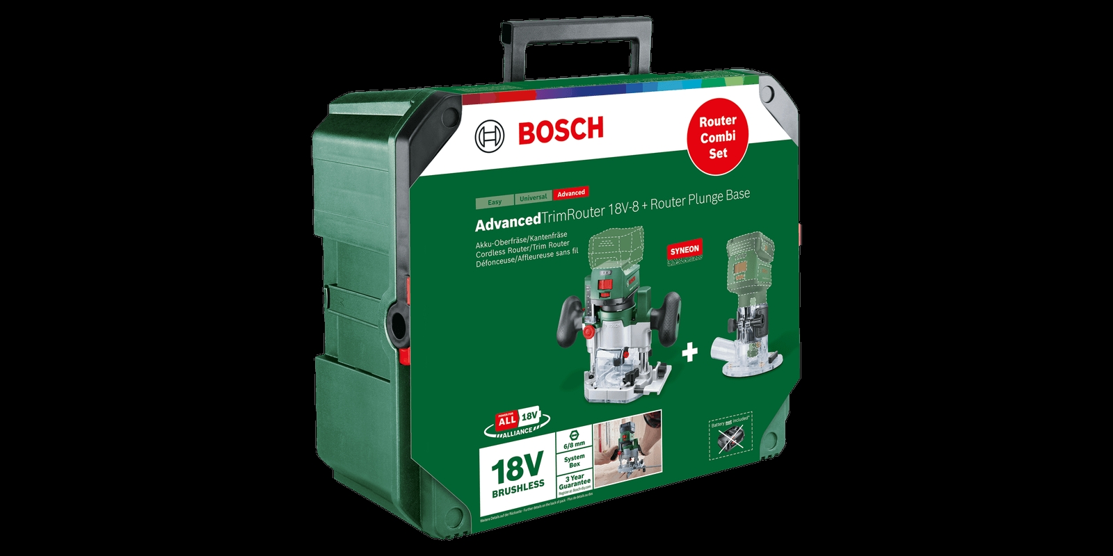 Bosch Akülü Freze Makinesi AdvancedTrimRouter Kombi Set (Aküsüz) - 06039D5002