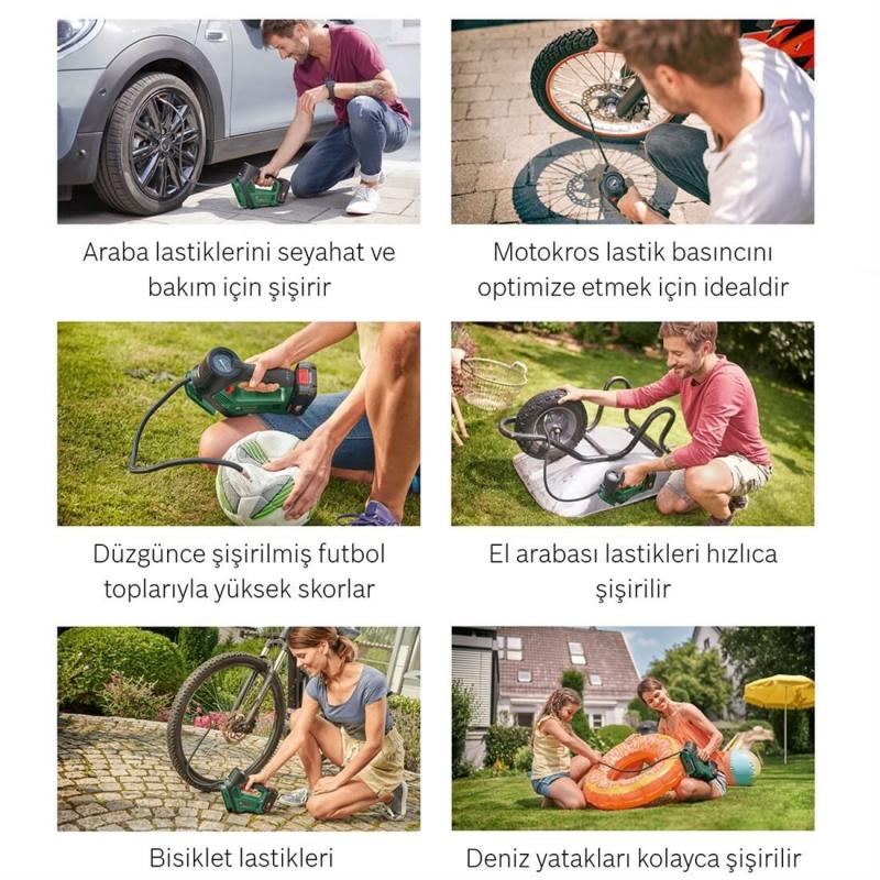 Bosch Akülü Basınçlı Hava Kompresörü UniversalPump 18V Set (1 x 2,0 Ah Akü) - 0603947101