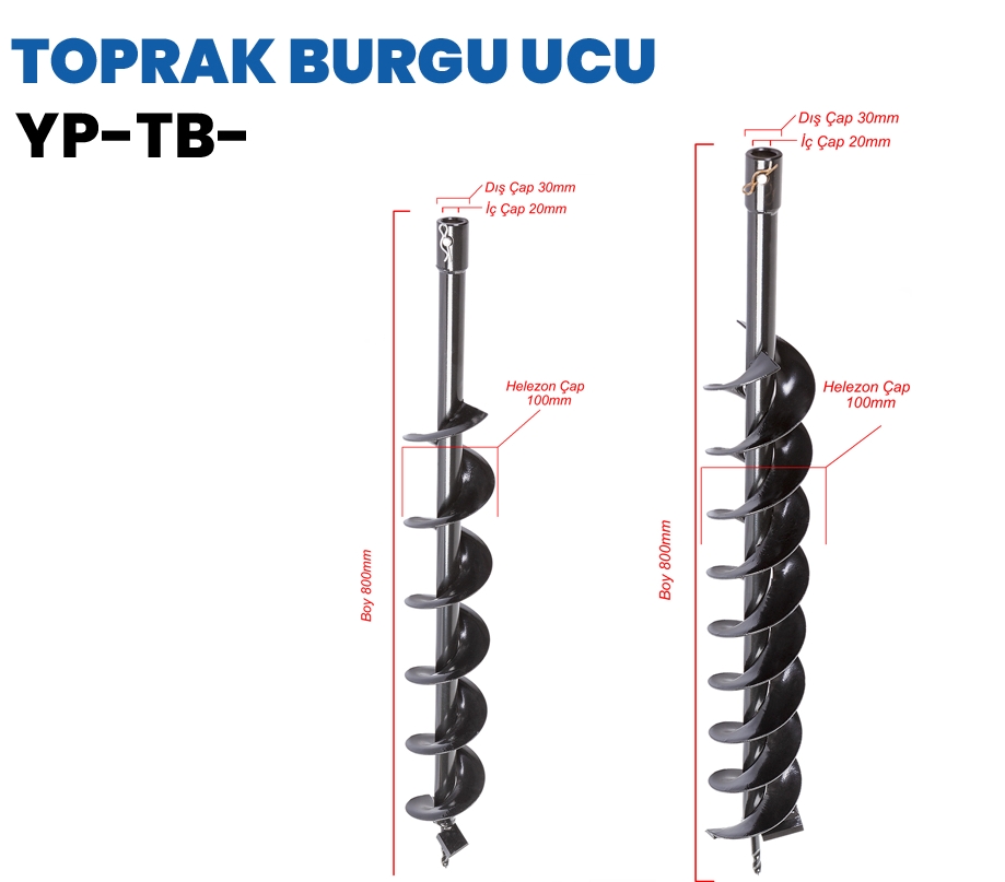 Balatlı YP-TB-100*800-2 Toprak Burgu Ucu