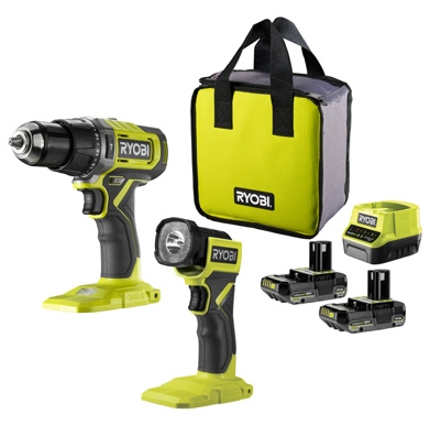 Ryobi RPD18-2C20ST 18V Akülü Darbeli Matkap + Fener Seti