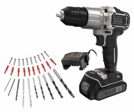 Black+Decker BDCHD18SC1K 18V 1.5AH Akülü Darbeli Matkap