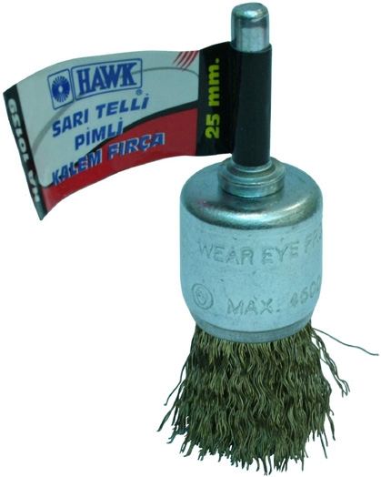 Hawk HA10137 30mm Sarı Telli Pimli Kalem Fırça 10’lu