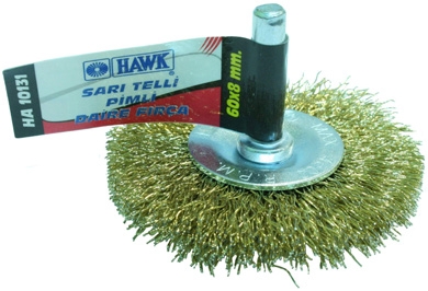 Hawk HA10131 60mm Sarı Telli Pimli Daire Fırça 15’li