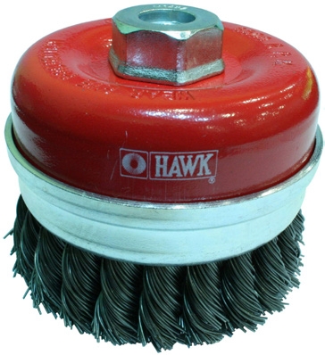 Hawk HA10121 80mm Gri Burma Telli M14 Vidalı Çanak Fırça 2’li