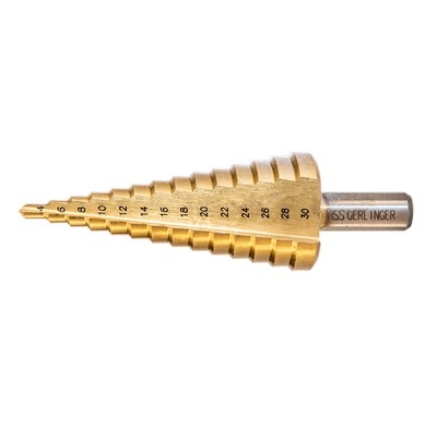 Gerlinger GERKMUT430 4-30mm Titanyum Kaplı Düz Kanallı Kademeli Matkap Ucu
