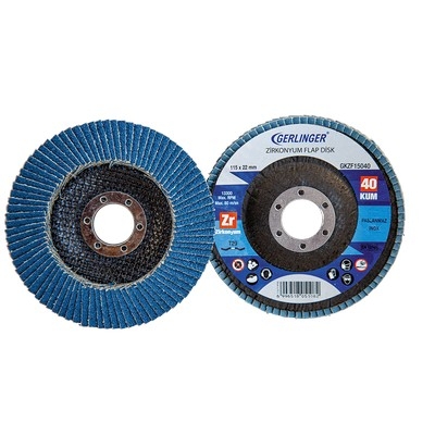 Gerlinger GKZF15040 115mm 40 Kum Zirkonyum Flap Disk Zımpara