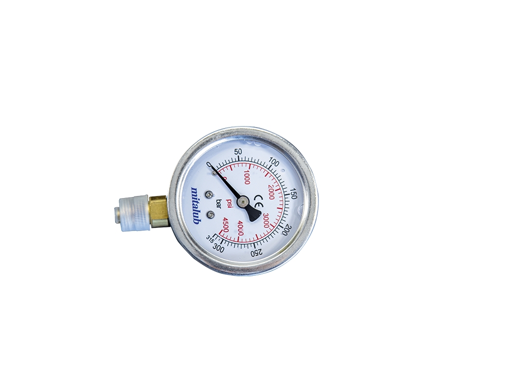 Mitalub MIGPJ63600B 63mm 600 Bar 1/4’’ Gliserinli Paslanmaz Manometre - Alttan Çıkış