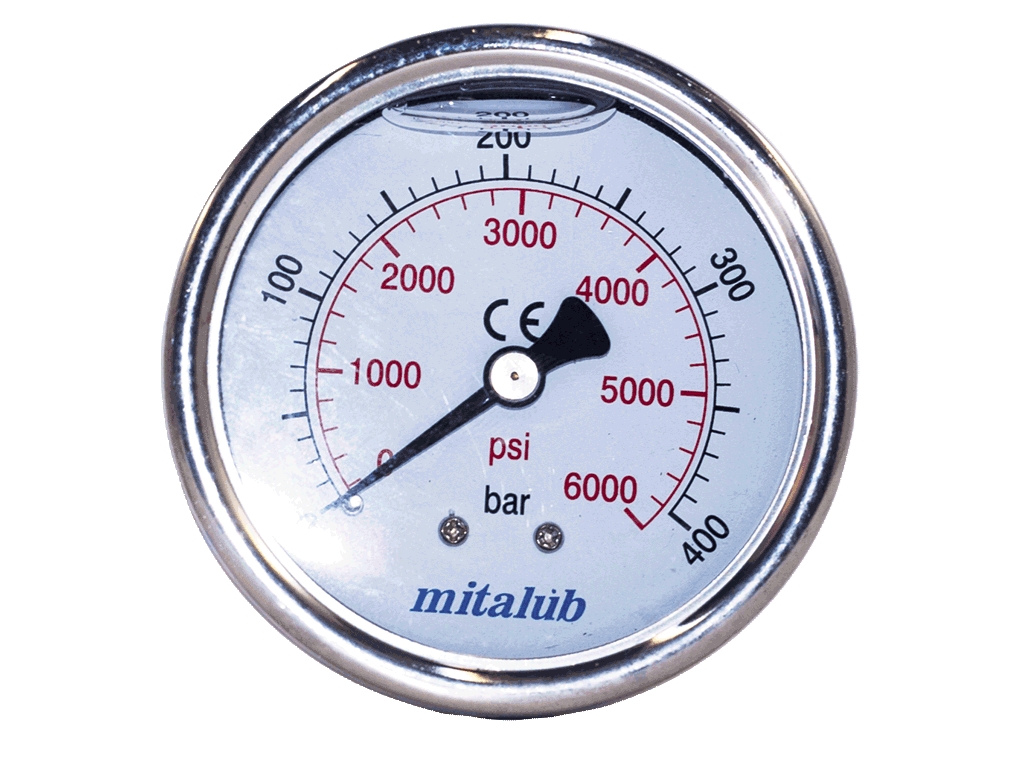 Mitalub MIGP63400R 63mm 400 Bar 1/4’’ Gliserinli Paslanmaz Manometre - Arkadan Çıkış