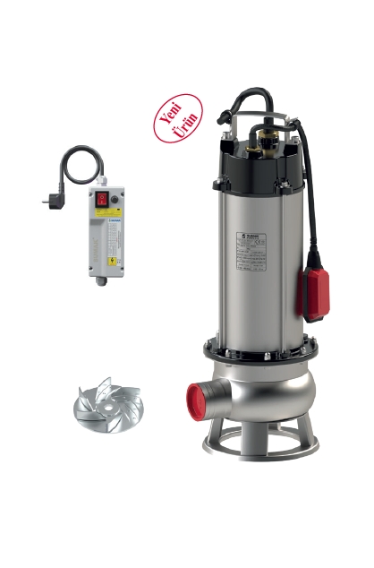Sumak SDFV20/2 İnox 1.6Kw 2’’ Paslanmaz Foseptik Dalgıç Pompası Monofaze