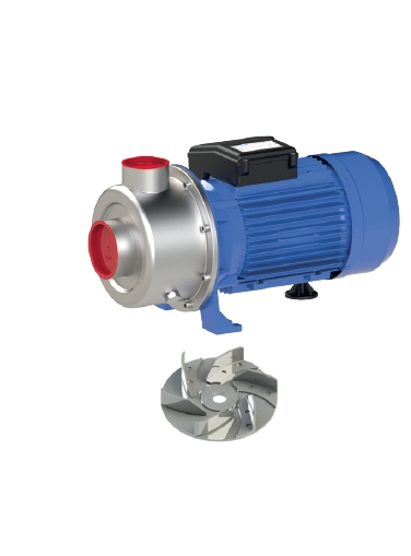 Sumak SMINOX/A-220/2 1.6Kw 2.1/2’’ AISI 304 Paslanmaz Açık Çarklı Santrifüj Pompa Monofaze