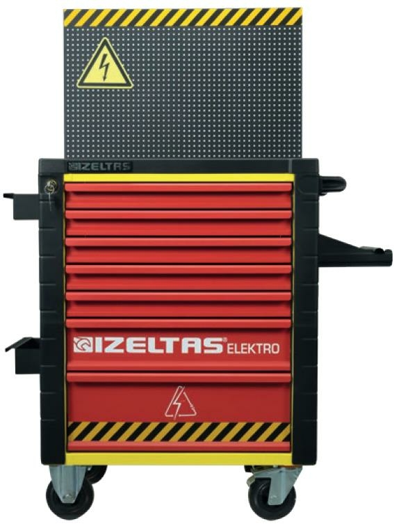 İzeltaş 13000 005548 Elektro Serisi Takım Dolabı Dolu 94 Parça (7 Çekmeceli)