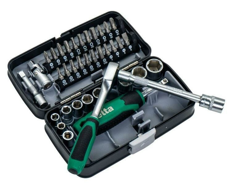 Elta 14000 005078 1/4” Cırcır Lokma Anahtar & Bits Set (38 parça, mm)